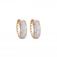 Brinco Argola Pavê Diamantes