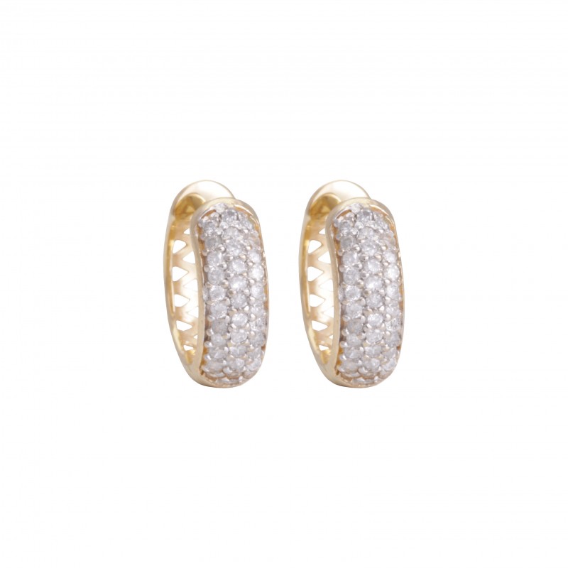 Brinco Argola Pavê Diamantes