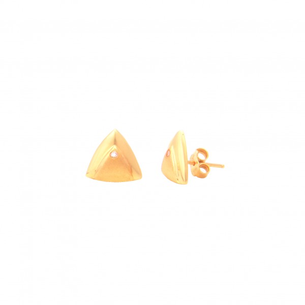 Brinco Triangulo com Diamante