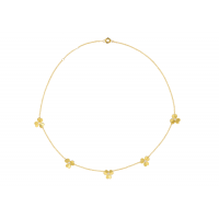 Colar Floral com Diamantes