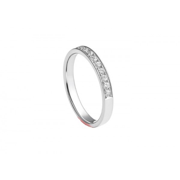 Meia Aliança com Diamantes