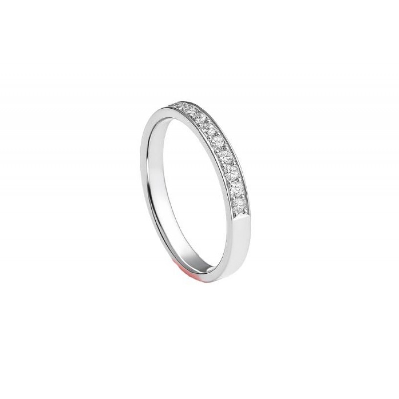 Meia Aliança com Diamantes