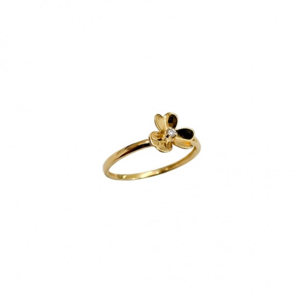 Anel Flor com Diamante